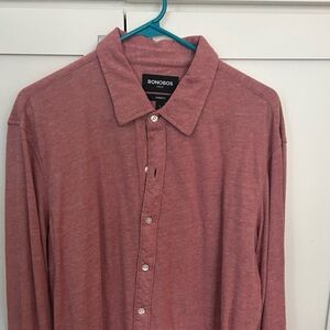 Bonobos Men's Casual Button Down Shirt in Red